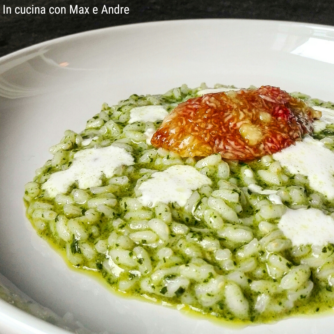 Risotto al basilico, fichi e burrata - Il gusto di Andre